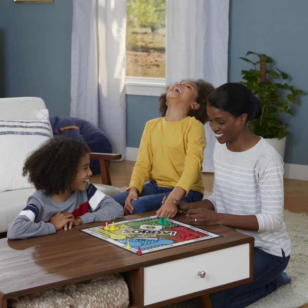Sorry! Board Game for Kids, Classic Hasbro Board Game; Each Player Gets 4 Pawns, Holiday Gifts for Kids, Ages 6 and up
