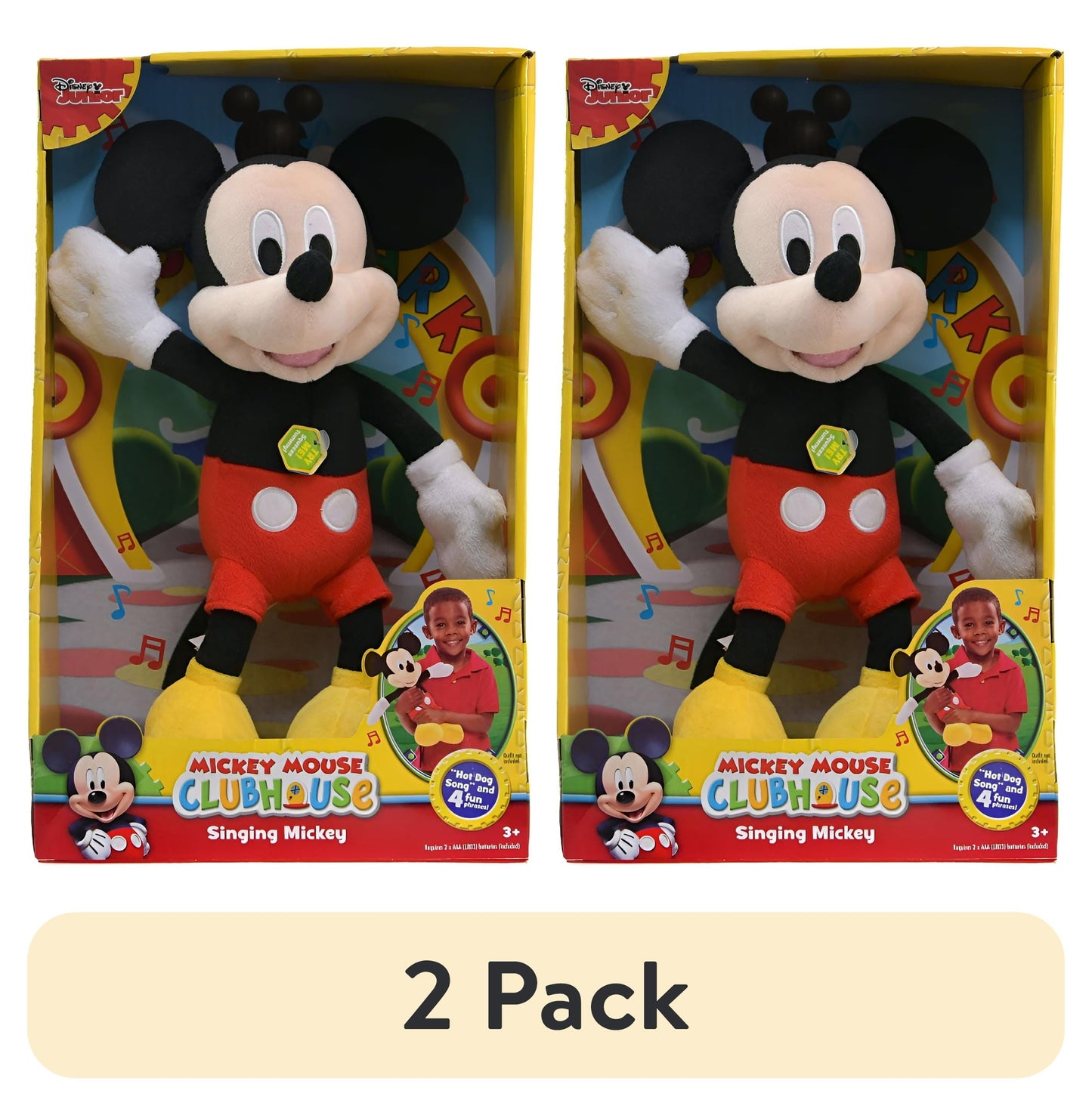 Disney Mickey Hot Dog Song 12 Inch Singing Plush Toys Kids 3 Years and Up
