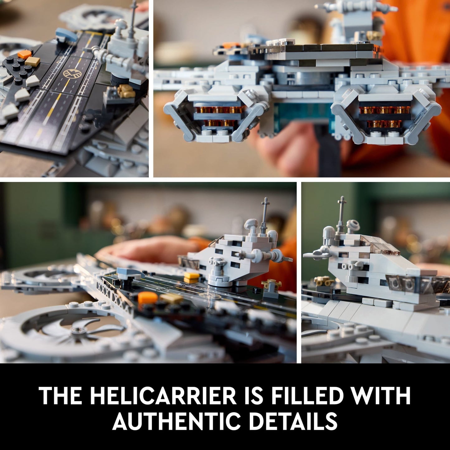 LEGO Marvel The Avengers Helicarrier Building Set for Adults - Gift for Christmas - Collectible Display Set for Marvel Fans, Ages 18+ - Office or Book Shelf Decor - 76295