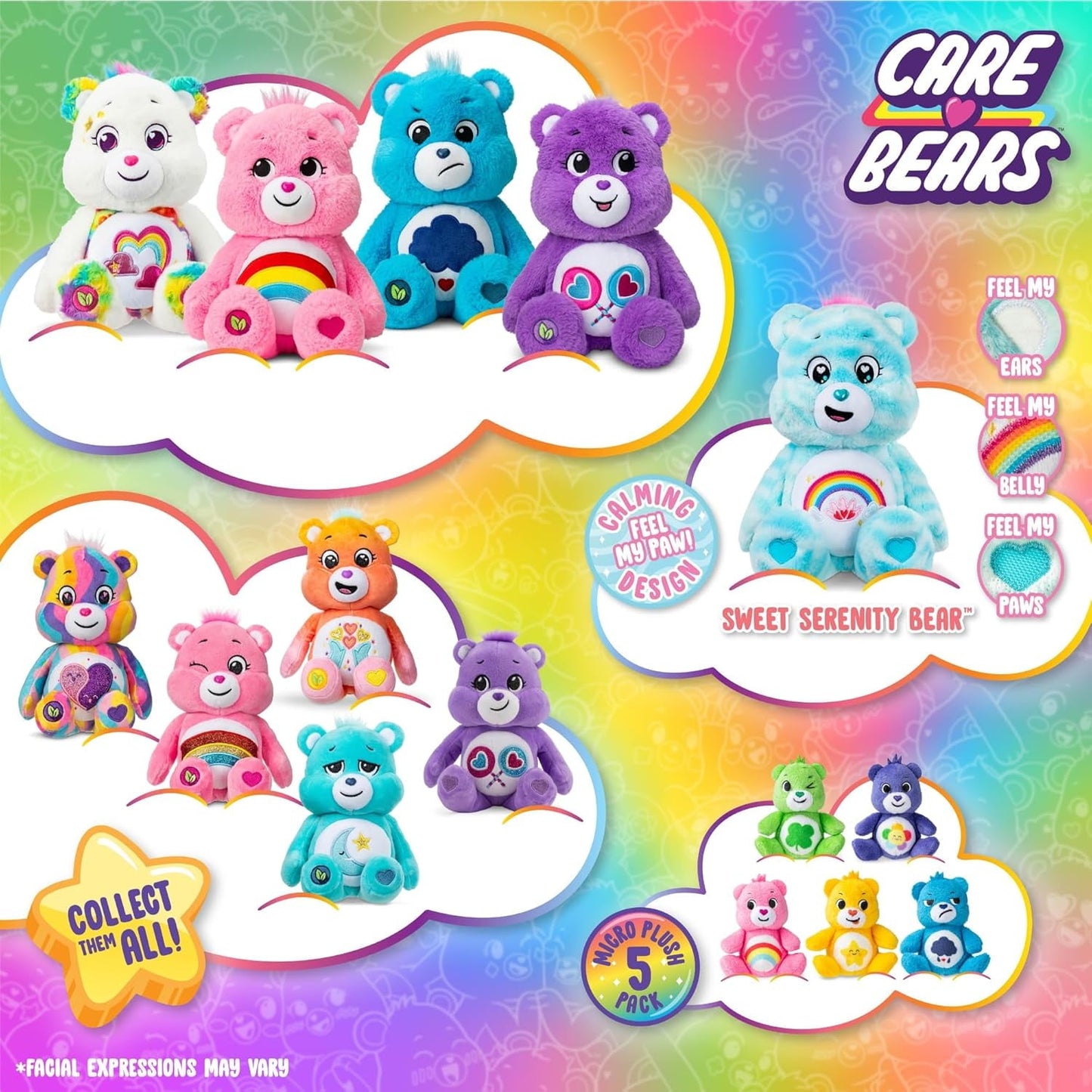 Care Bears 9" Cheer Bear Plushie - Medium Size - Pink Plushie for Ages 4+ – Perfect Stuffed Animal Holiday, Birthday Gift, Super Soft and Cuddly – Good For Girls and Boys, Employees, Collectors