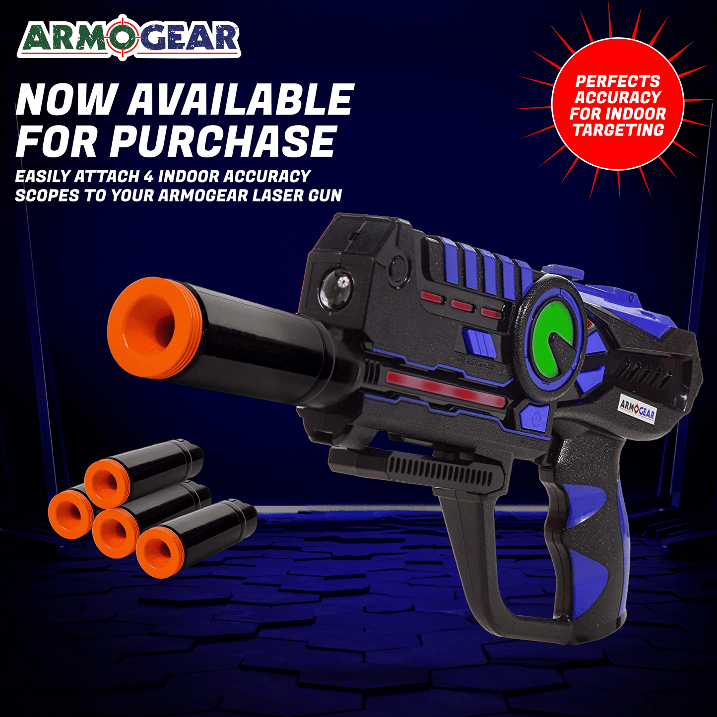ArmoGear Infrared Laser Tag Set with Guns and Vests, Mega Pack Set of 4