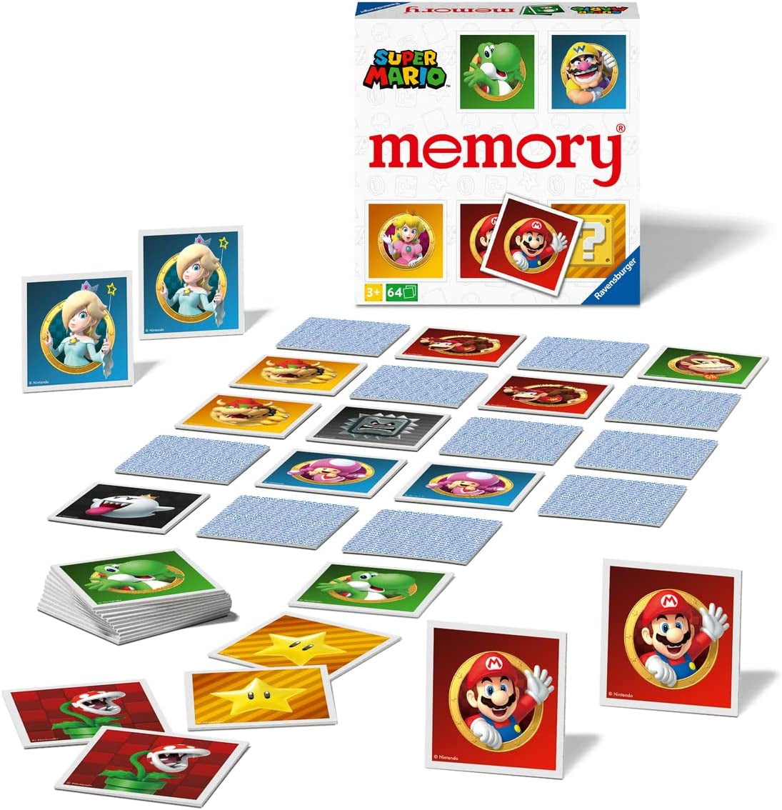 Ravensburger Super Mario Memory Board Games, FSC-certified Multicolor, 24 Count