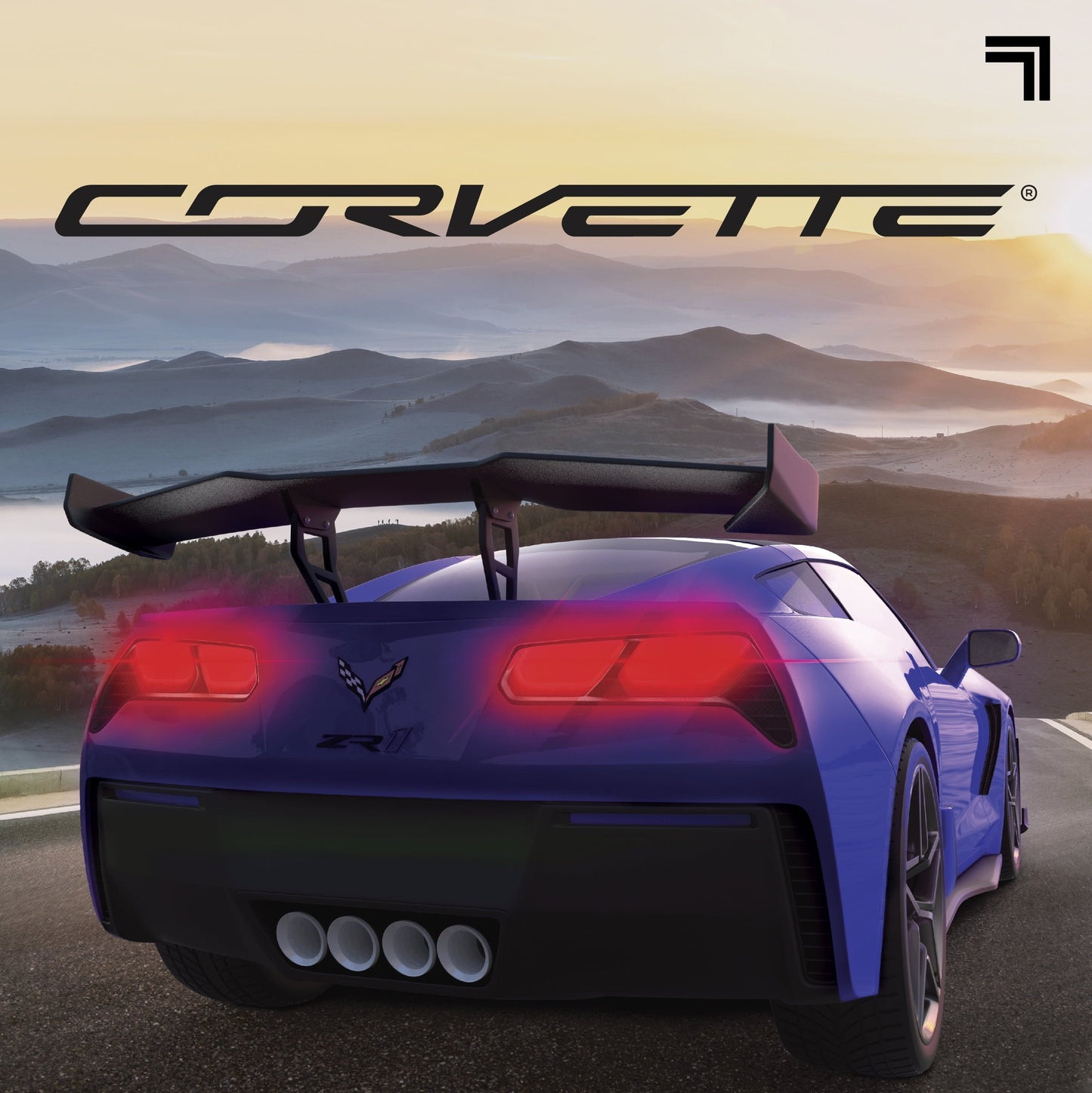 Sharper Image RC Chevrolet Corvette ZR1, 2.4 GHz Remote Control Sports Car with Gravity Sensor Steering, 1:16 Scale Model with LED Lights