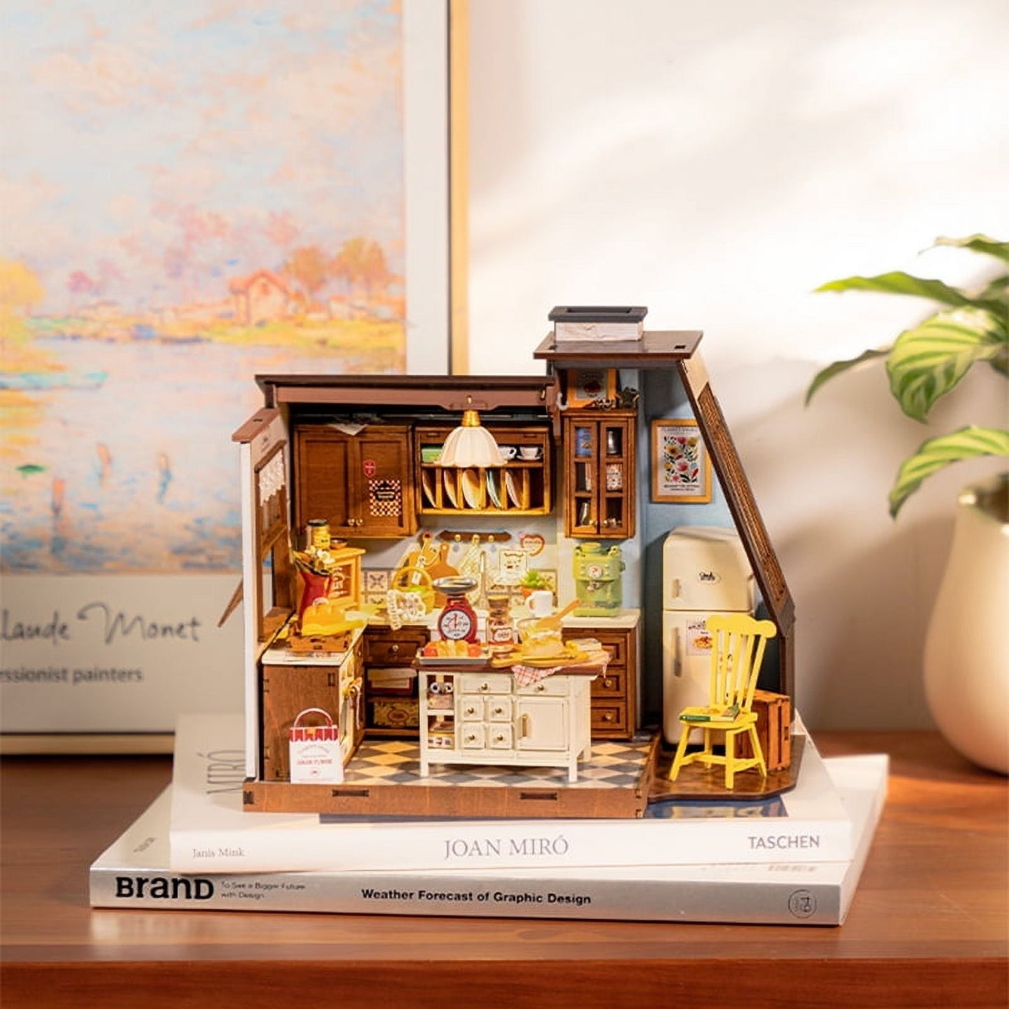 Rolife Baking Kitchen DIY Miniature Dollhouse Wooden Toy for Adult Child Gift