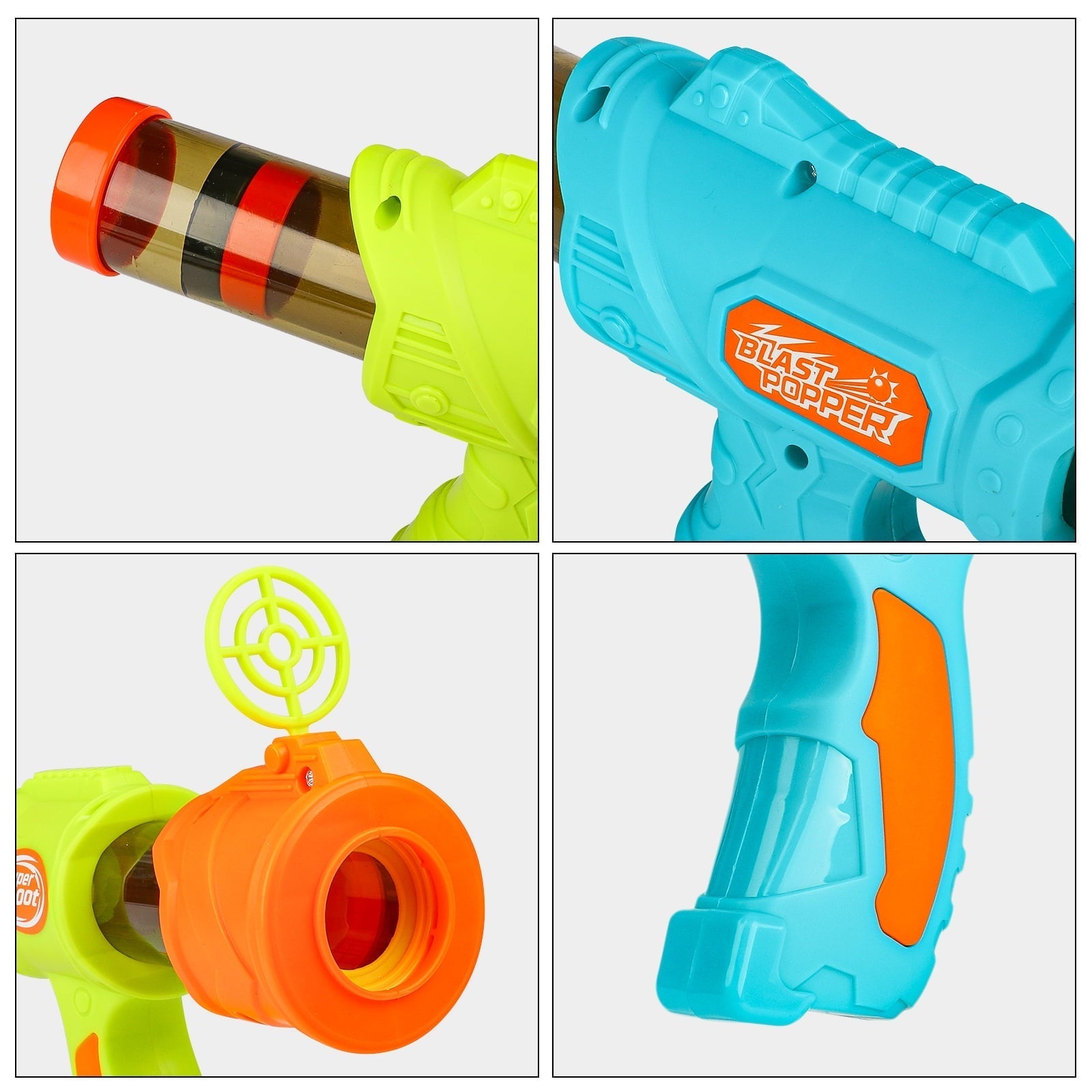 Hot Bee Shooting Game Toy for Kids Age 6-12 , 2 Air Pump & Shooting Target & 48 Foam, Indoor&Outdoor Play- Ideal Christmas Birthday Toy Gift for Boys 3+