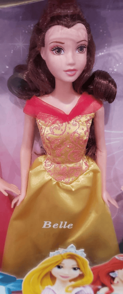 7 Princess Doll Collection Set, 11 Inches Each, Sparkling Outfits & Brushable Hair, Toddler Toys 3+, Gift-Ready with Handle