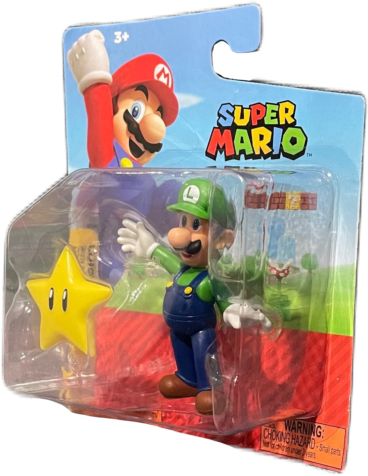 Super Mario Luigi with Super Star Figure