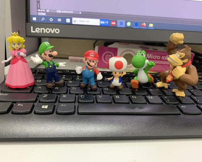 GLtrendy Toys New Super Mario Bros 1.5-2.75´´ Figures Set 6 pcs