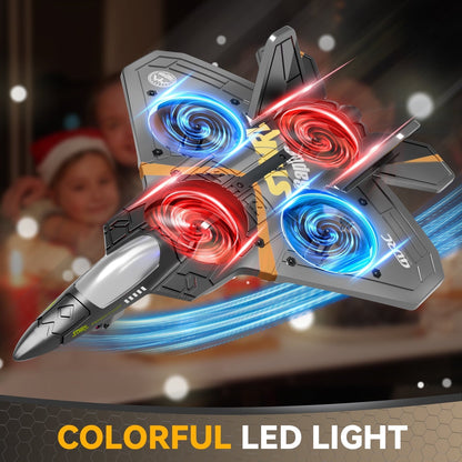 4DRC Drone RC Aircraft Remote Control Foam Glider RC Glider Plane Fixed Wing Airplane Toys for Kids Beginners Adults, Silver