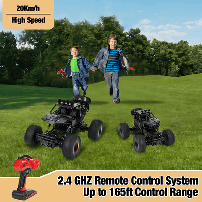 Tcovle 1:14 RC Cars, 40+ KM/H Fast RC Monster Truck Remote Control Car with Metal Drivetrain, 4WD All-Terrain, 2 Batteries, RC Toy Car Gift for Kids, Teens & Adults