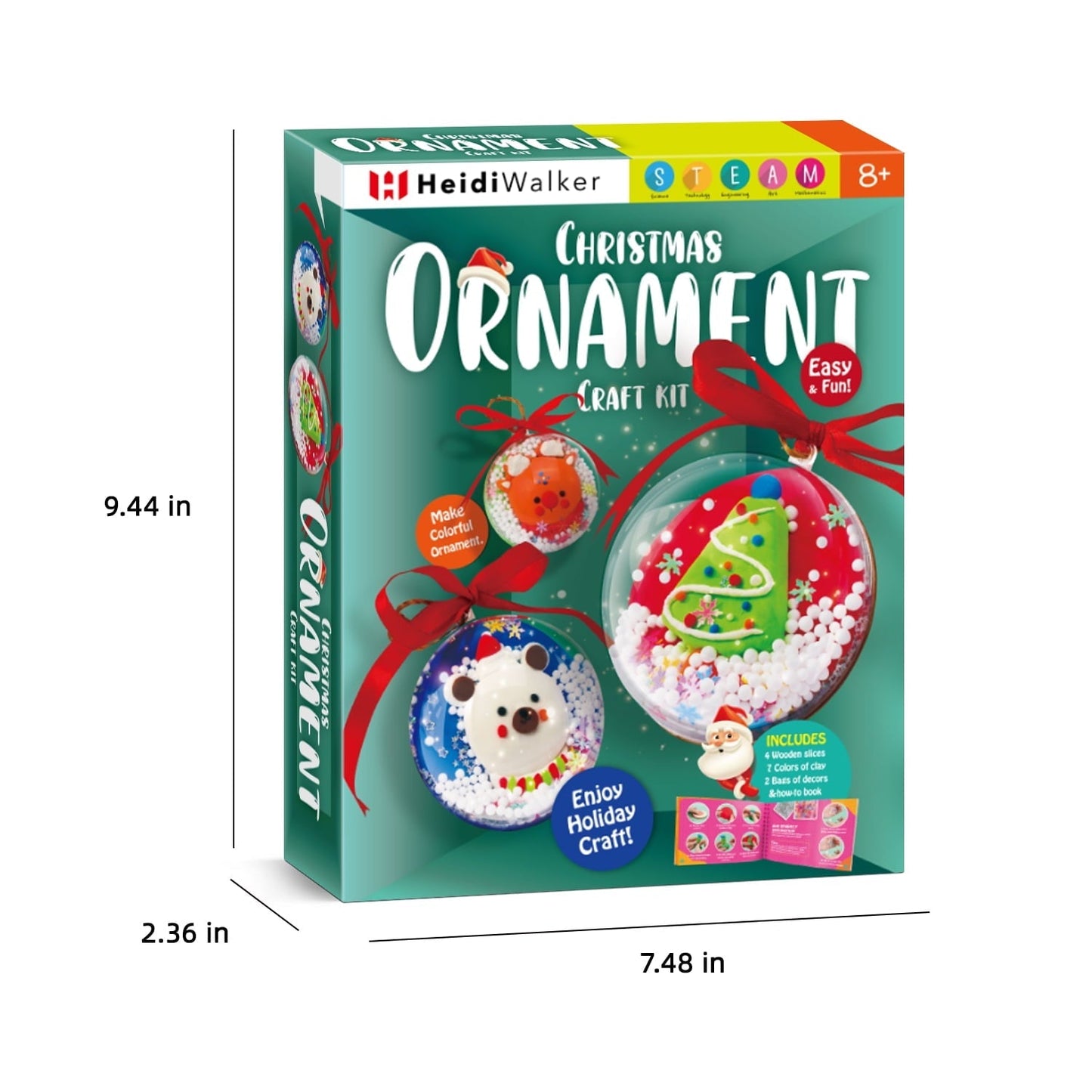 Piano Potato Christmas Ornament Craft Kit for Kids - DIY Snow Globe Making Kit with Wooden Slices & Clay, Holiday Arts and Crafts Gifts for Boys Girls Ages 8-12, Xmas Decorations Activity
