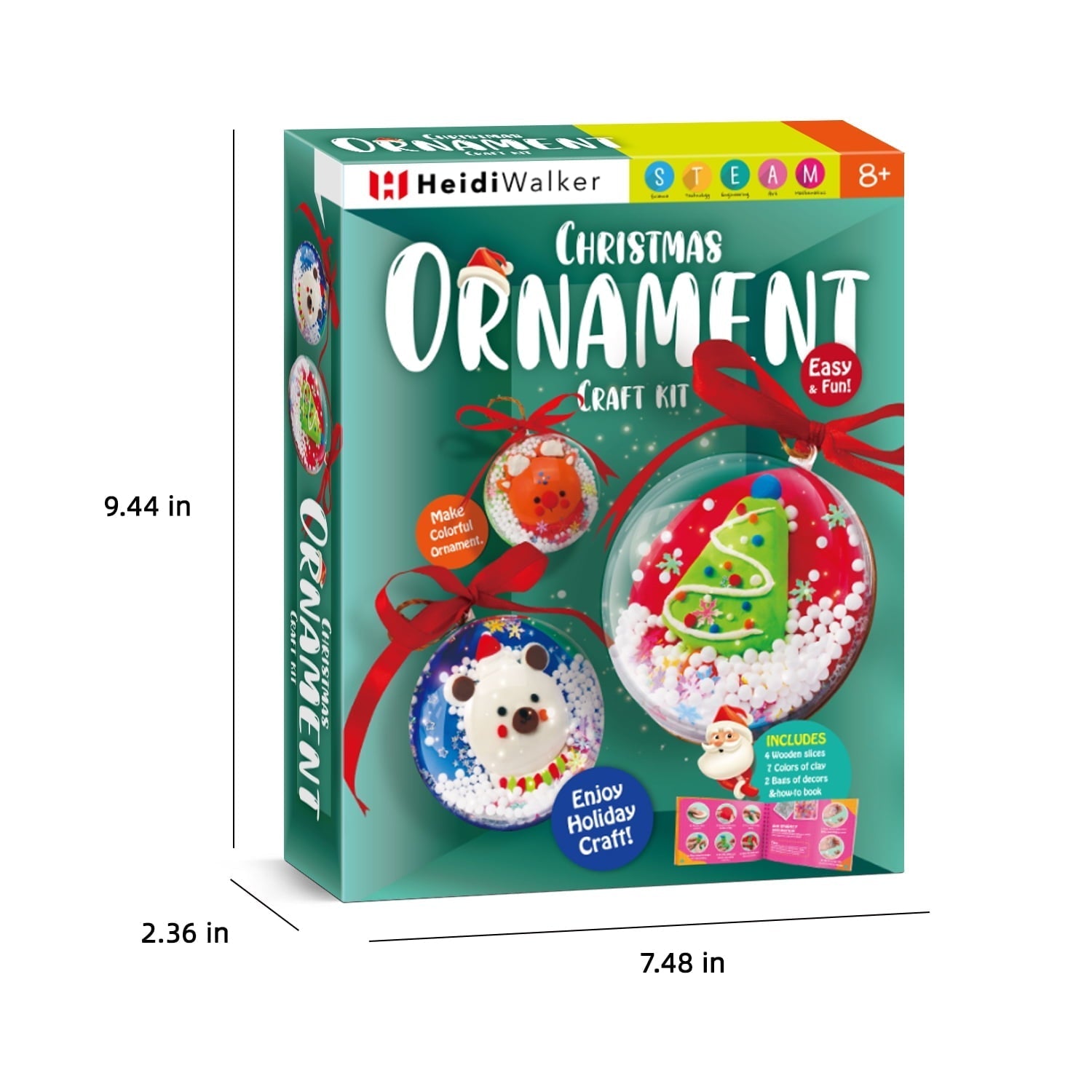 Piano Potato Christmas Ornament Craft Kit for Kids - DIY Snow Globe Making Kit with Wooden Slices & Clay, Holiday Arts and Crafts Gifts for Boys Girls Ages 8-12, Xmas Decorations Activity