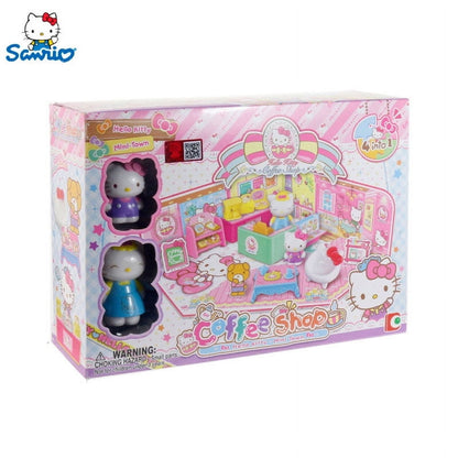 Hello Kitty Figure Urban Facilities Series Fun Toys Luxury duplex villa amusement park Hambur Shop Birthday Gift