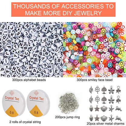CandWuom 12000Pcs Flat Polymer Clay Beads Kit 48 Colors,6mm Heishi Beads for Bracelets Necklaces Jewelry Making Gifts for Girls Ages 6-12