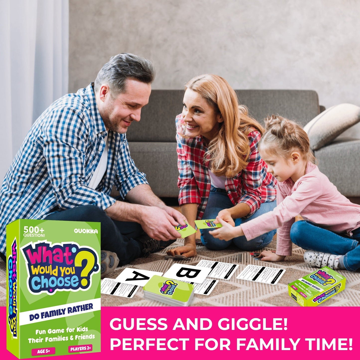 QUOKKA Board Games for Kids 6-12 - Family Card Game - What Would You Choose | Do Family Rather?