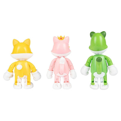 Super Mario 3D World Multi Pack Browsers Fury Toy Cat Mario Peach Luigi Figures