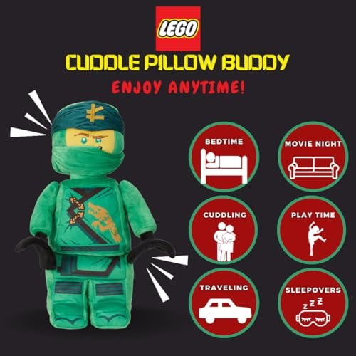 Franco Lego Ninjago Plush Cuddle Pillow Buddy, 19" Tall