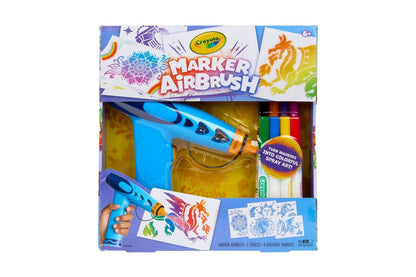Crayola Marker Airbrush Spray Art Kit, Holiday & Christmas Gift for Kids, DIY Art Set, Creative Toys for Boys & Girls, 6 & Up