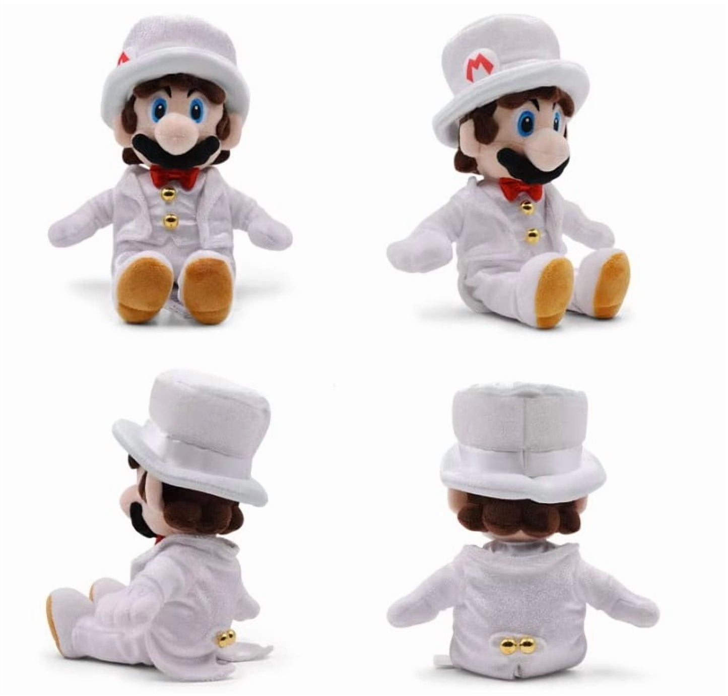 Super Mario Odyssey Wedding Princess Peach Bride and Mario Wedding Plush Set