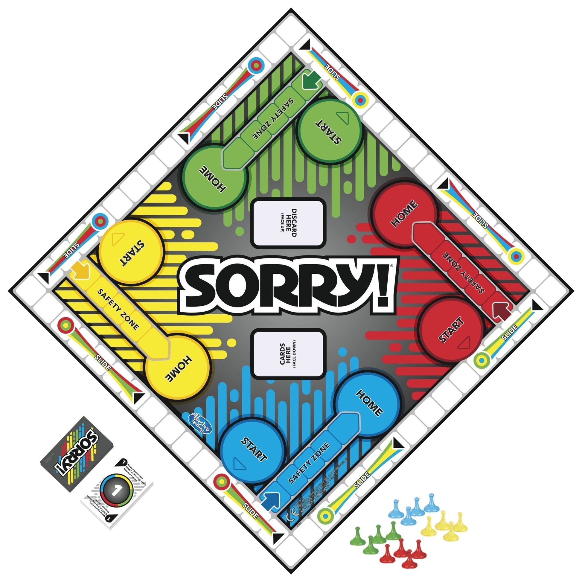 Sorry! Board Game for Kids, Classic Hasbro Board Game; Each Player Gets 4 Pawns, Holiday Gifts for Kids, Ages 6 and up