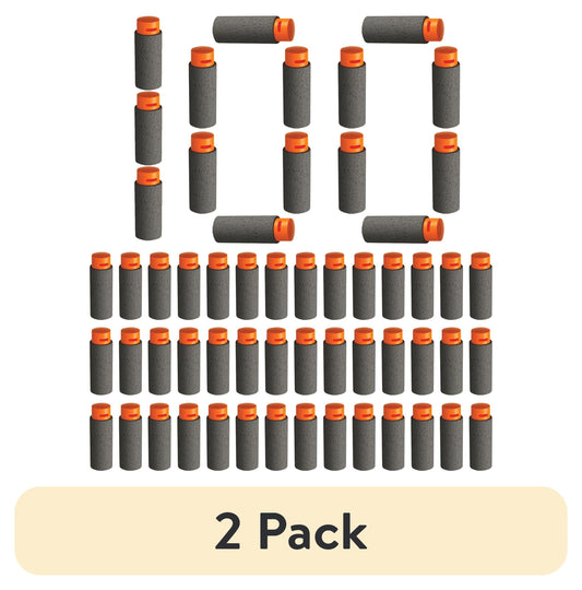 (2 pack) Adventure Force Tactical Strike 100 Half-Length Pro Foam Dart Blaster Refill, Shoots over 125 ft, Compatible with Most Pro Blasters, 14+