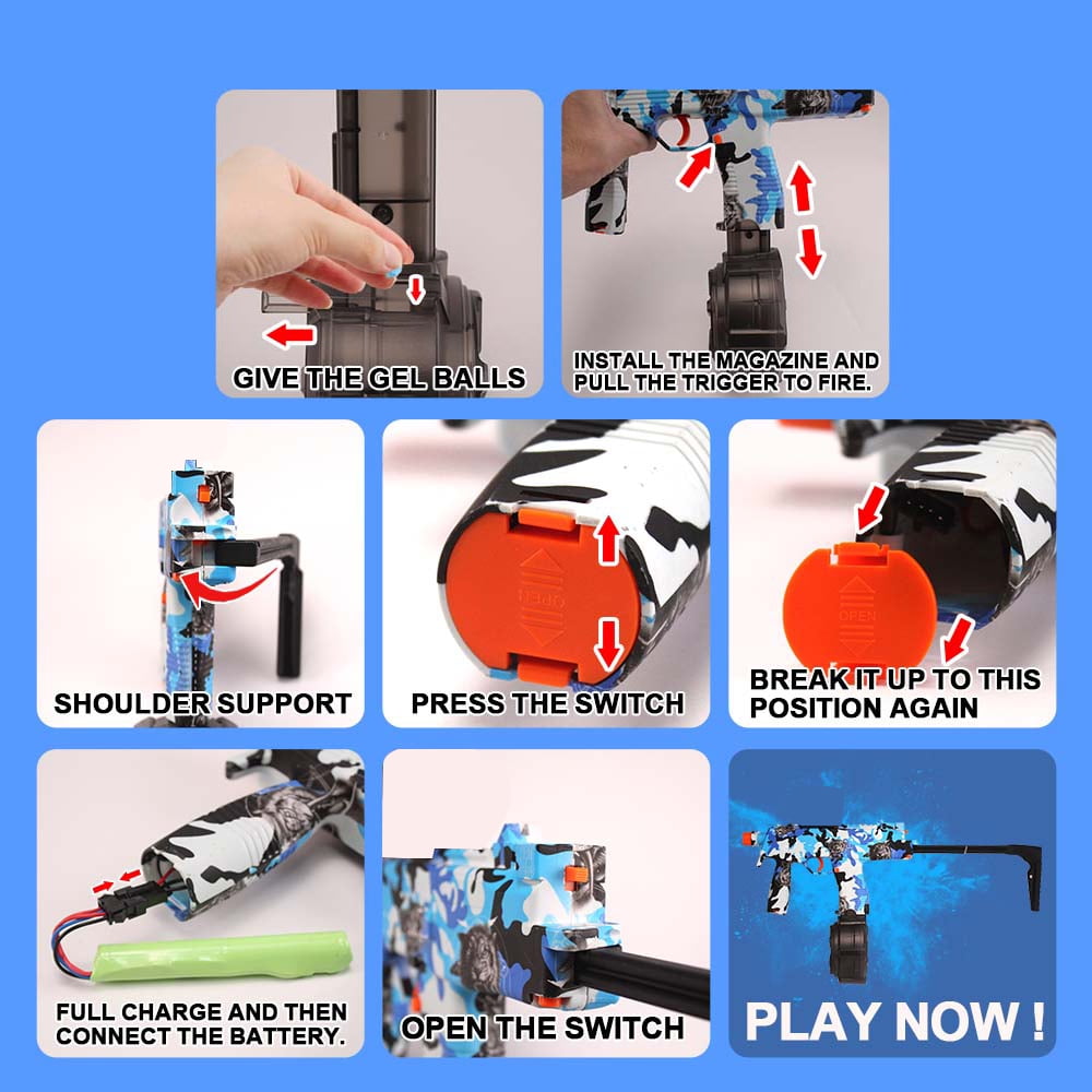Gel Ball Blaster with Goggles – Ideal Gift Splatter Blaster for Outdoor Backyard Games, Ages 14+