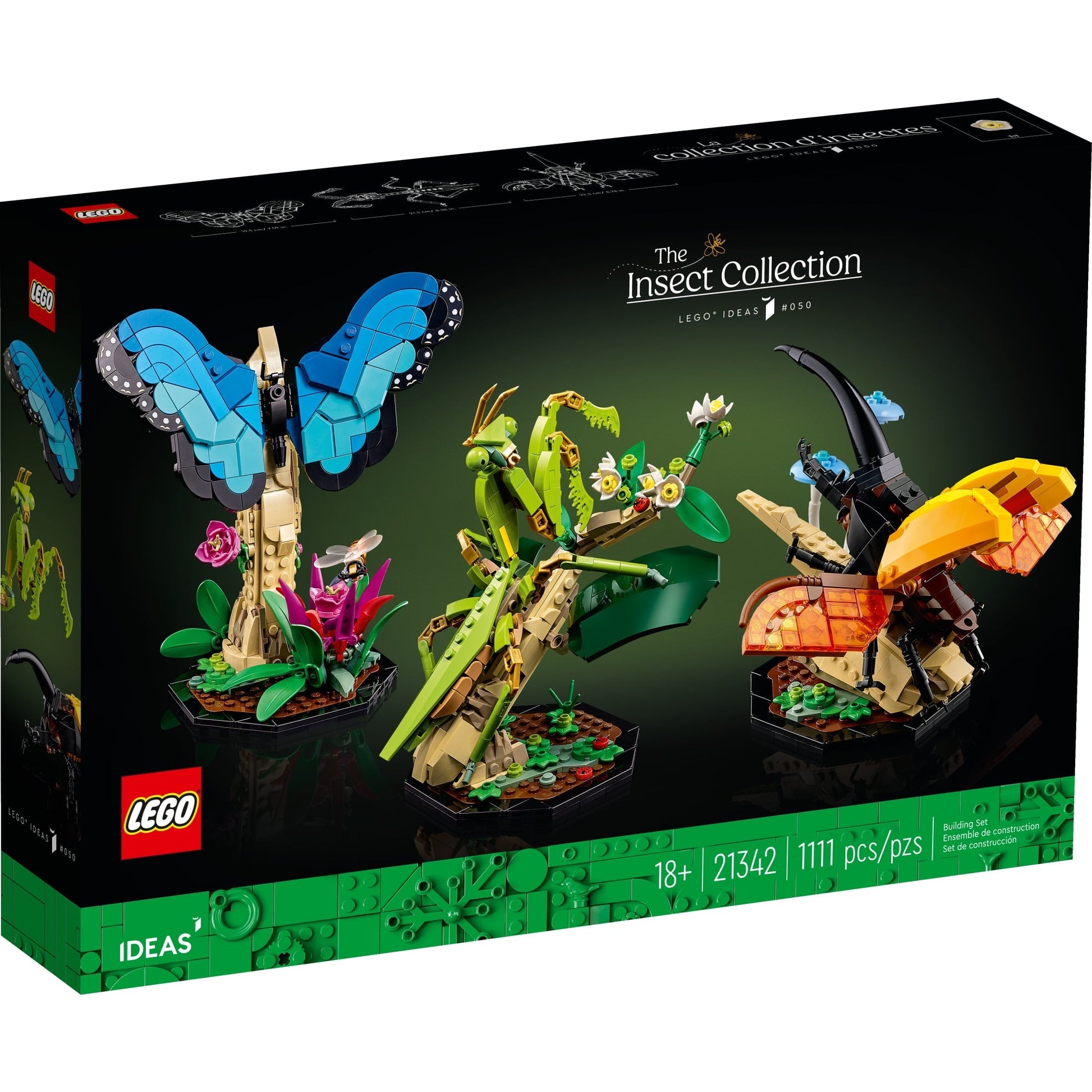 LEGO Ideas The Insect Collection Building Set for Adults - Gift for Christmas - Collectible Display Set for Nature Lovers - Models of Insects for Office or Book Shelf Decor - 21342