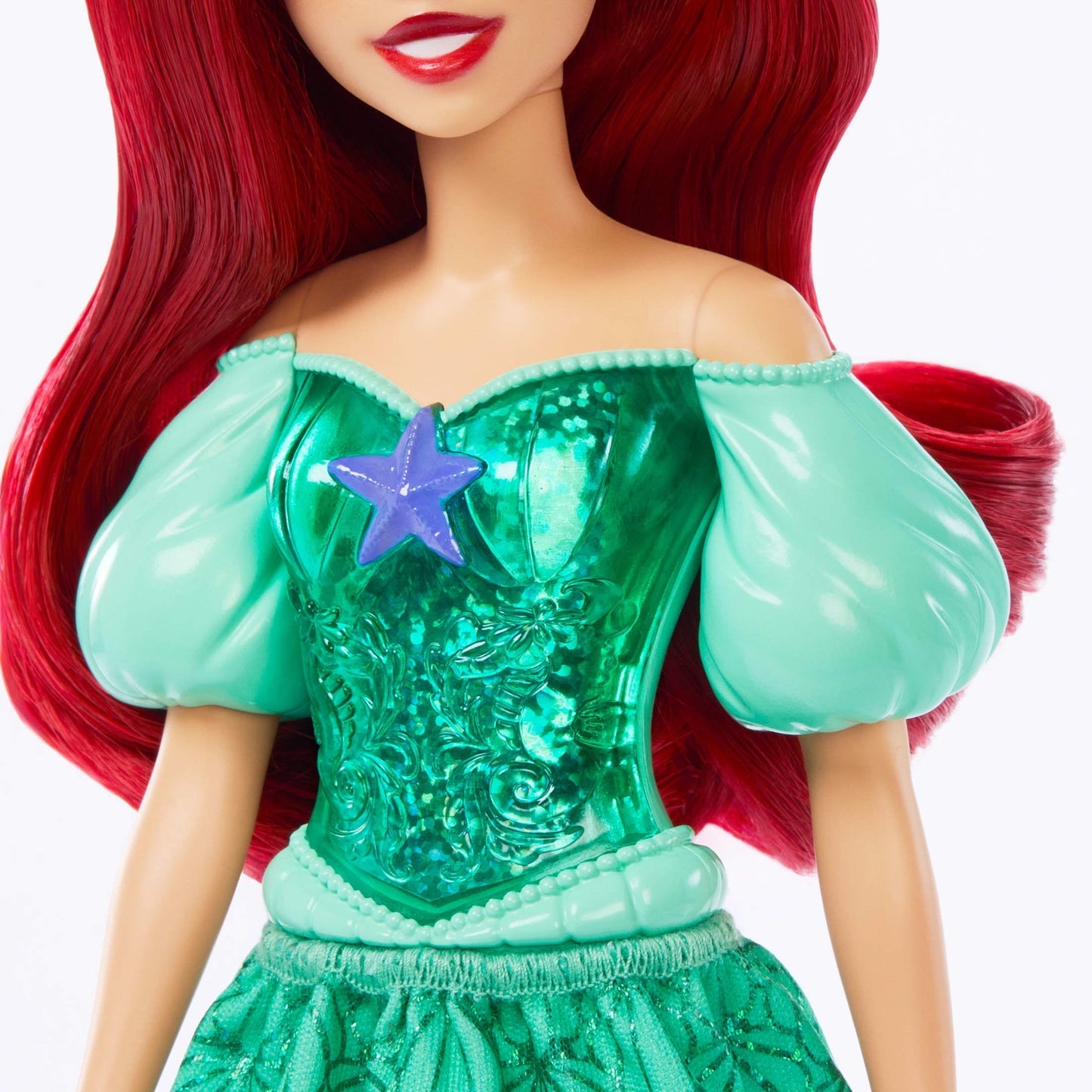 Disney Princess Ariel Fashion Doll with Red Hair, Blue Eyes & Tiara Accessory, Sparkling Look
