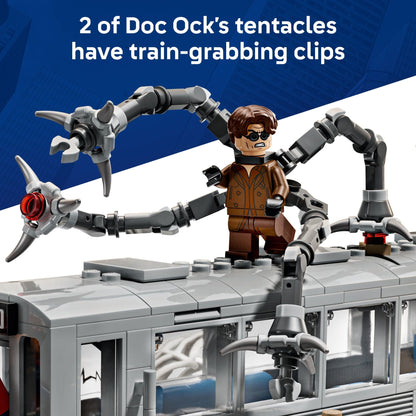 LEGO Marvel Spider-Man vs. Doc Ock Subway Train Scene - Action Figures Kids Toy - Spider-Man Building Toy for Boys & Girls, Ages 9+ - Marvel Collectible with 4 Minifigures - Birthday Gift Idea- 76321