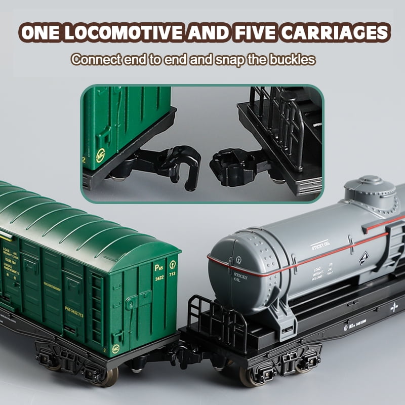 PayUSD Train Set Train Toys for Boys with Smokes Lights and Sound Toy Electric Train Set for Under Christmas Tree Toddler Model Trains for Kids Christmas Toys Gifts