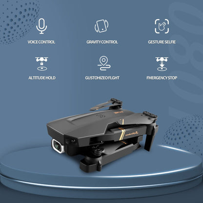 4DRC Drone with 1080P HD Camora for Kids and Sons, FPV Live Vedio 2 Meduler Batteries Black