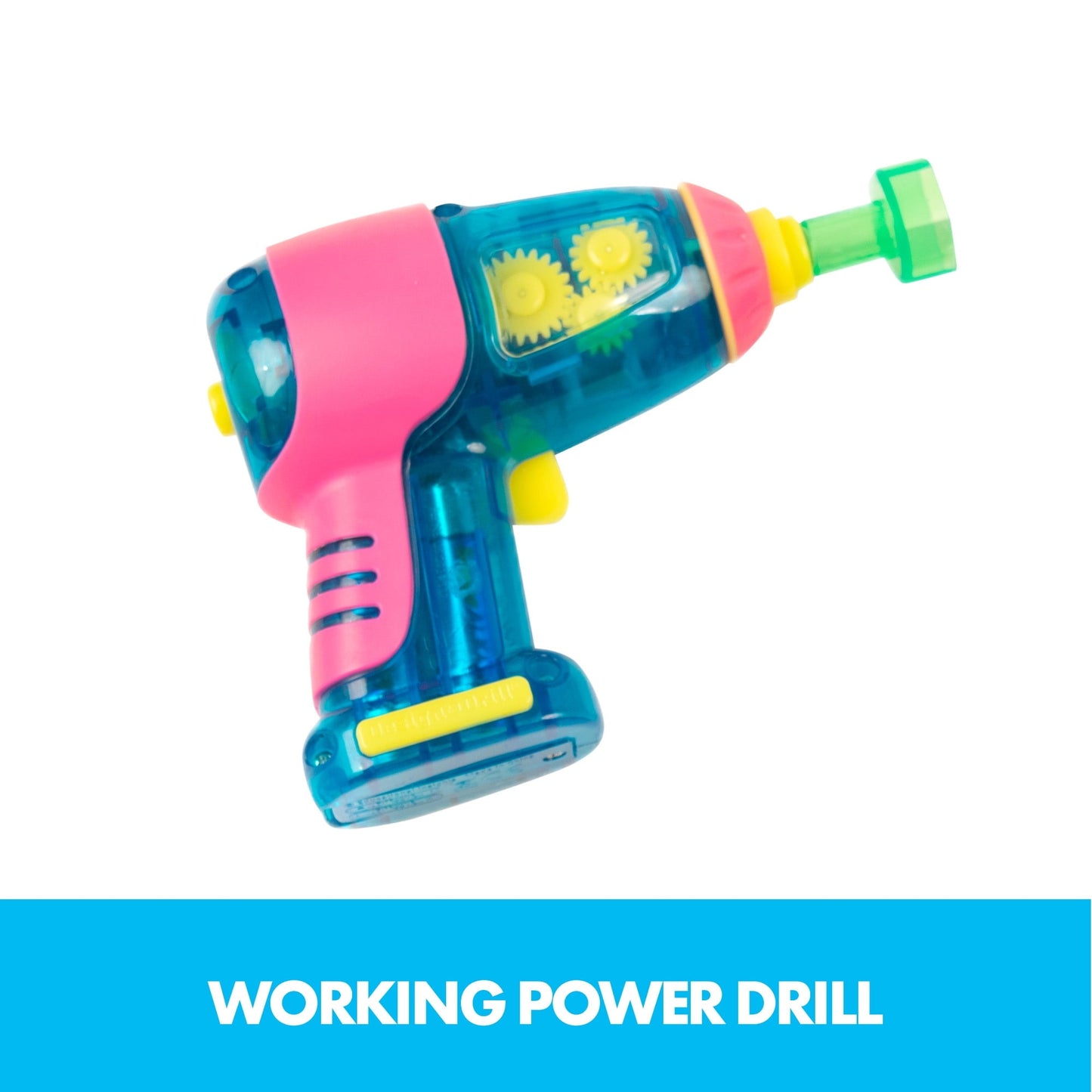 Educational Insights Design & Drill Brightworks, STEM Learning with Toy Drill, 53 Pieces, Boys & Girls Ages 3+
