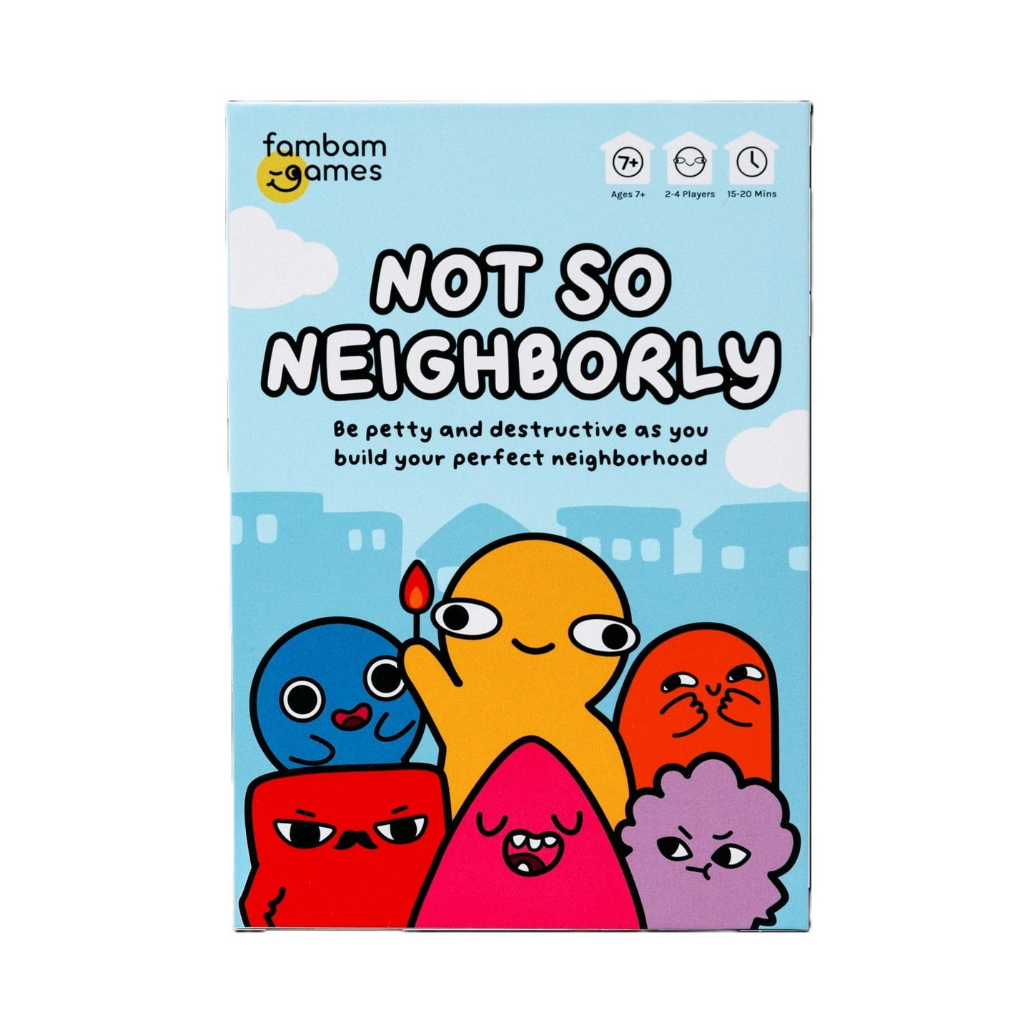 FamBam Games Not So Neighborly Card Game, Ages 7+, Perfect for Game Nights (Walmart Exclusive)