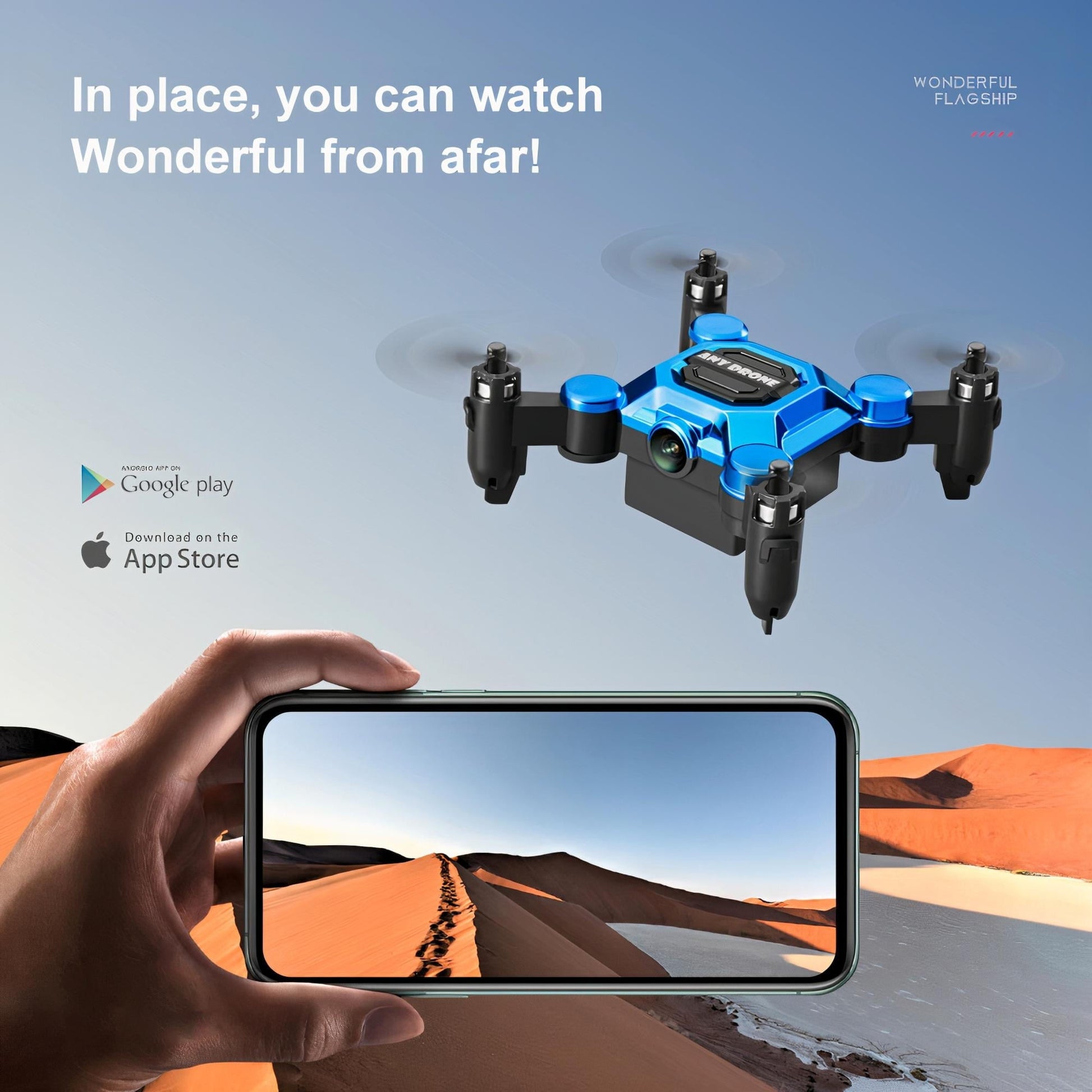HNH 4K Mini Foldable Drone for Kids, Drone with Camera, RC Drone with Altitude Hold 3D Flips and Headless Mode Easy to Fly