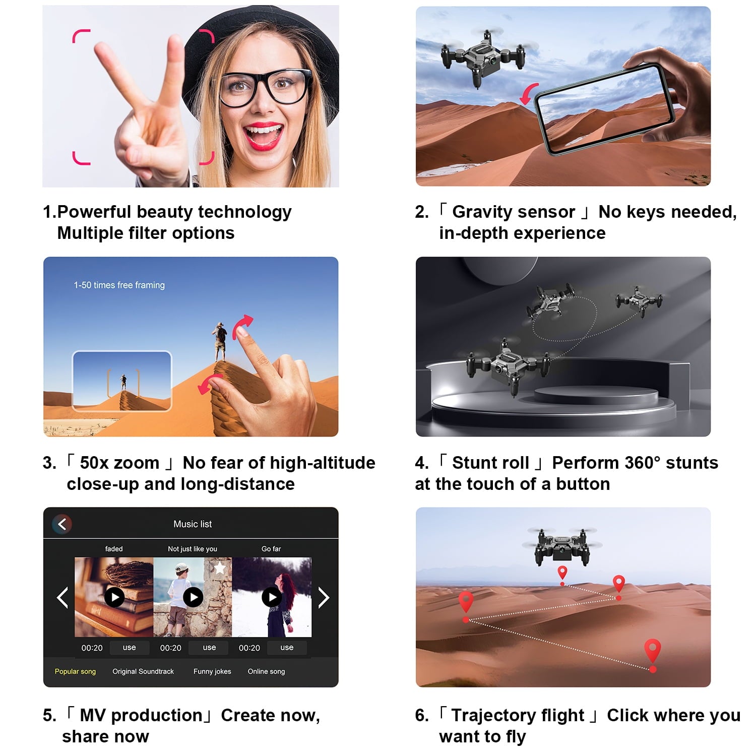 HNH 4K Mini Foldable Drone for Kids, Drone with Camera, RC Drone with Altitude Hold 3D Flips and Headless Mode Easy to Fly
