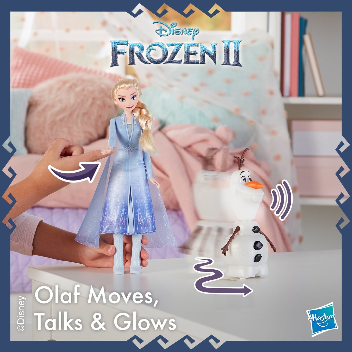 Disney Frozen 2 Talk and Glow Remote Control Olaf with Elsa Fashion Doll