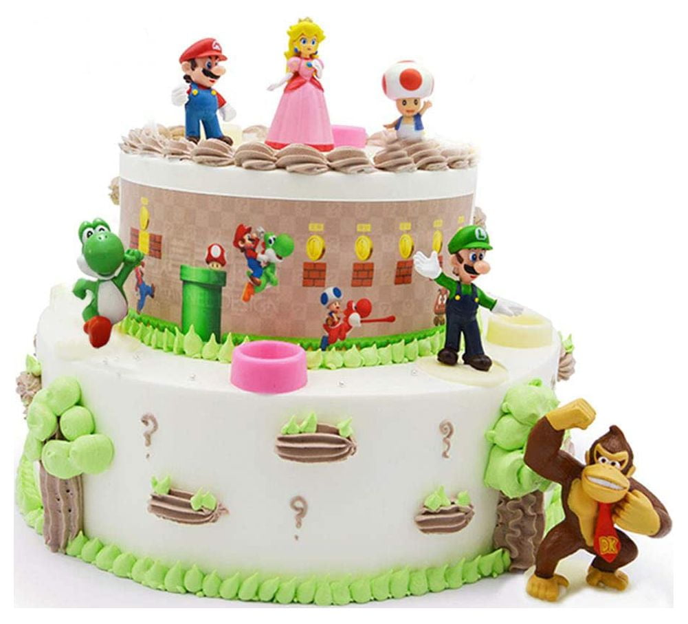 GLtrendy Toys New Super Mario Bros 1.5-2.75´´ Figures Set 6 pcs