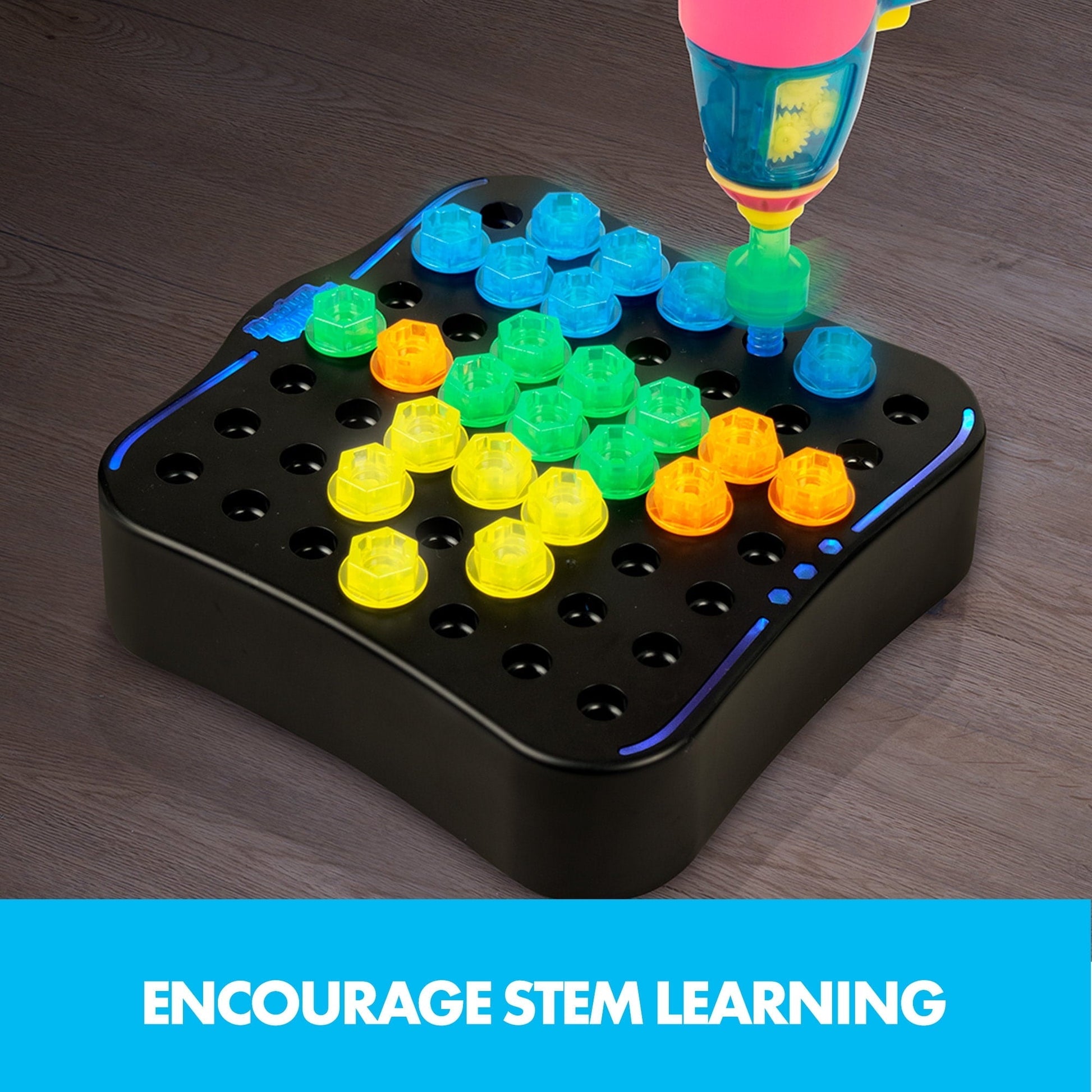 Educational Insights Design & Drill Brightworks, STEM Learning with Toy Drill, 53 Pieces, Boys & Girls Ages 3+