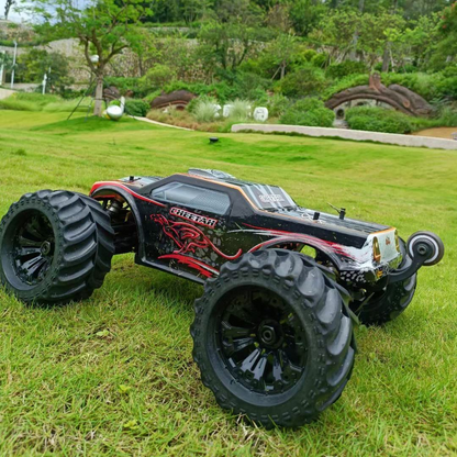 JLBRACINGRC Super Fast 1/10 Scale Cheetah RC Car, 80 KM/H 4WD 2.4GHZ RC Truck 4x4 Off Road RTR Monster Truck IPX7 Waterproof RTR Brushless Electric Remote Control Truck for Adults