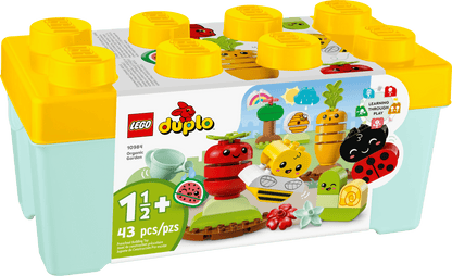 LEGO DUPLO My First Organic Garden Brick Box 10984, Stacking Toys for Babies and Toddlers 1.5+ Years Old, Learning Toy with Ladybug, Bumblebee, Fruit & Veg, Sensory Toy for Kids