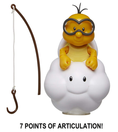 Nintendo Super Mario Lakitu 4 Articulated Figure with Fishing Pole