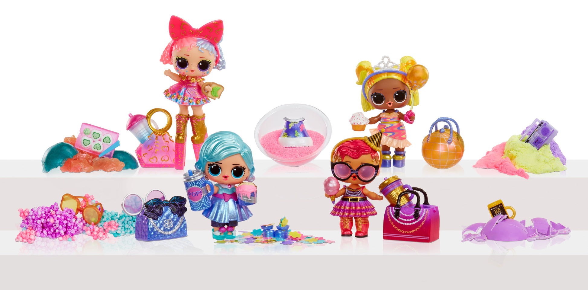 LOL Surprise Big Surprise Party, 4 Collectible Dolls, 6 Unboxing Experiences, Sand, Gel Crush, Shell Smash, Girls 4+