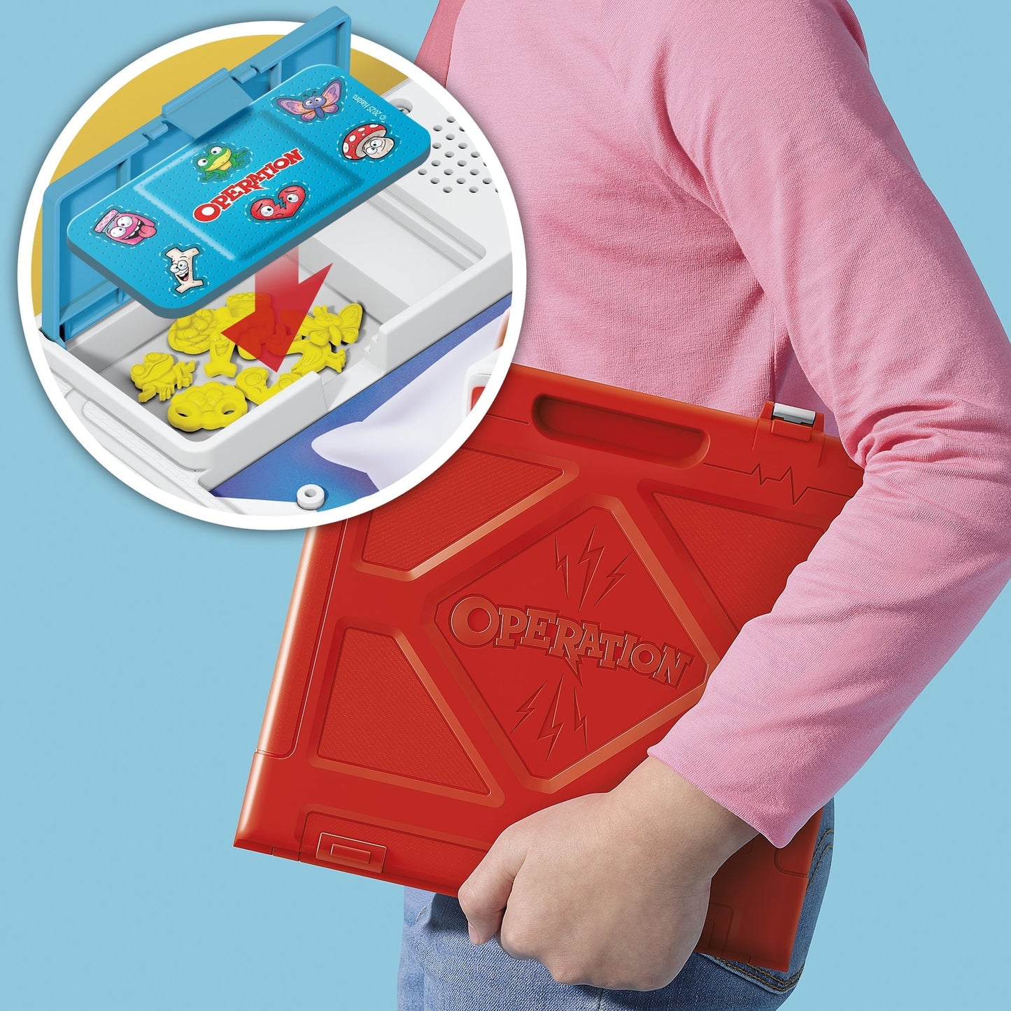 Operation Electronic Board Game with All-in-One Carrying Case, Kids Games, Holiday Gifts for Kids, 6 and Up