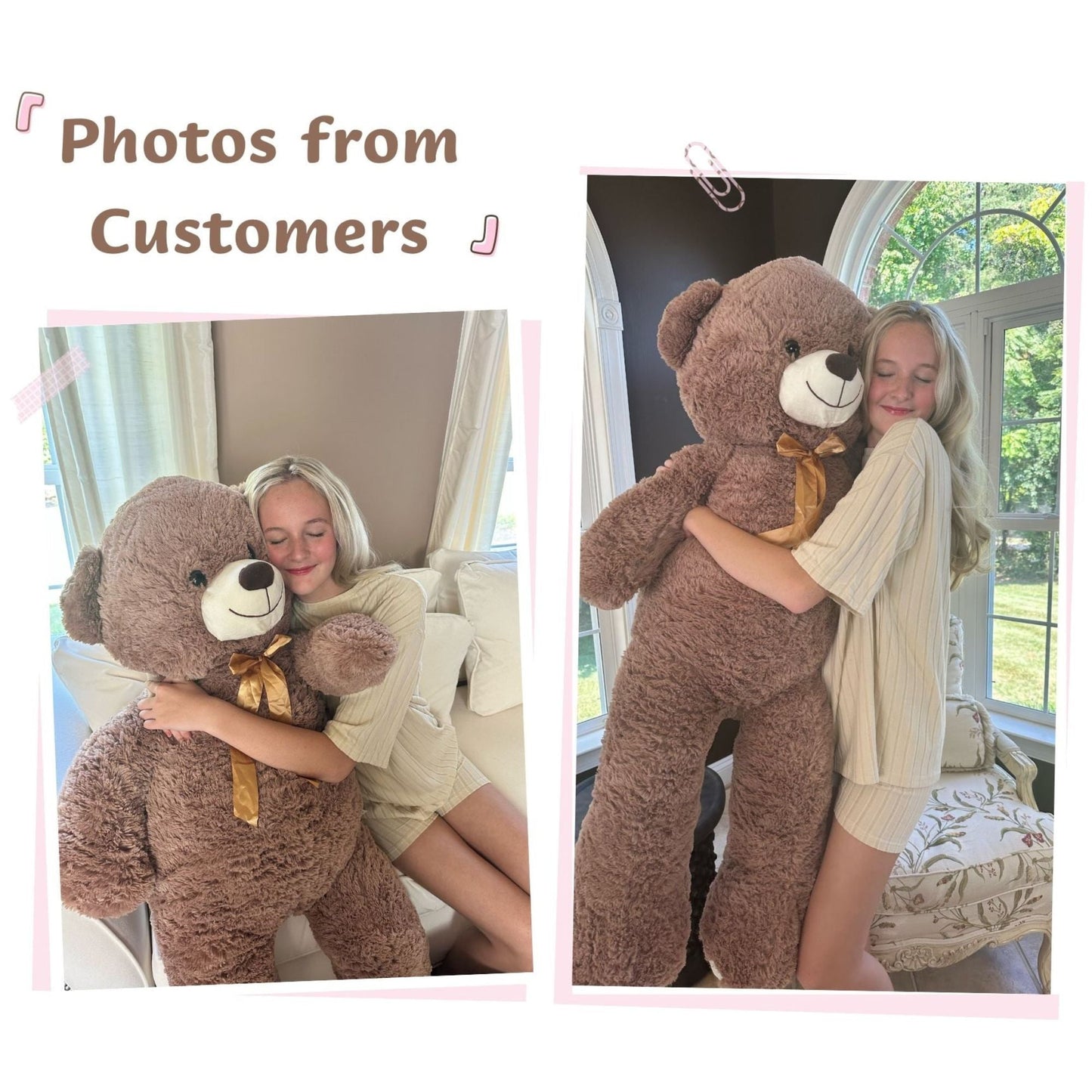 MaoGoLan 52" Big Teddy Bear Giant Stuffed Animal Plush Soft Stuffed Bear Toys