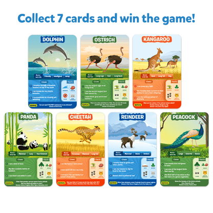 Skillmatics Family Card Games, Guess in 10 World of Animals Card Game, Gifts for Kids and Adults