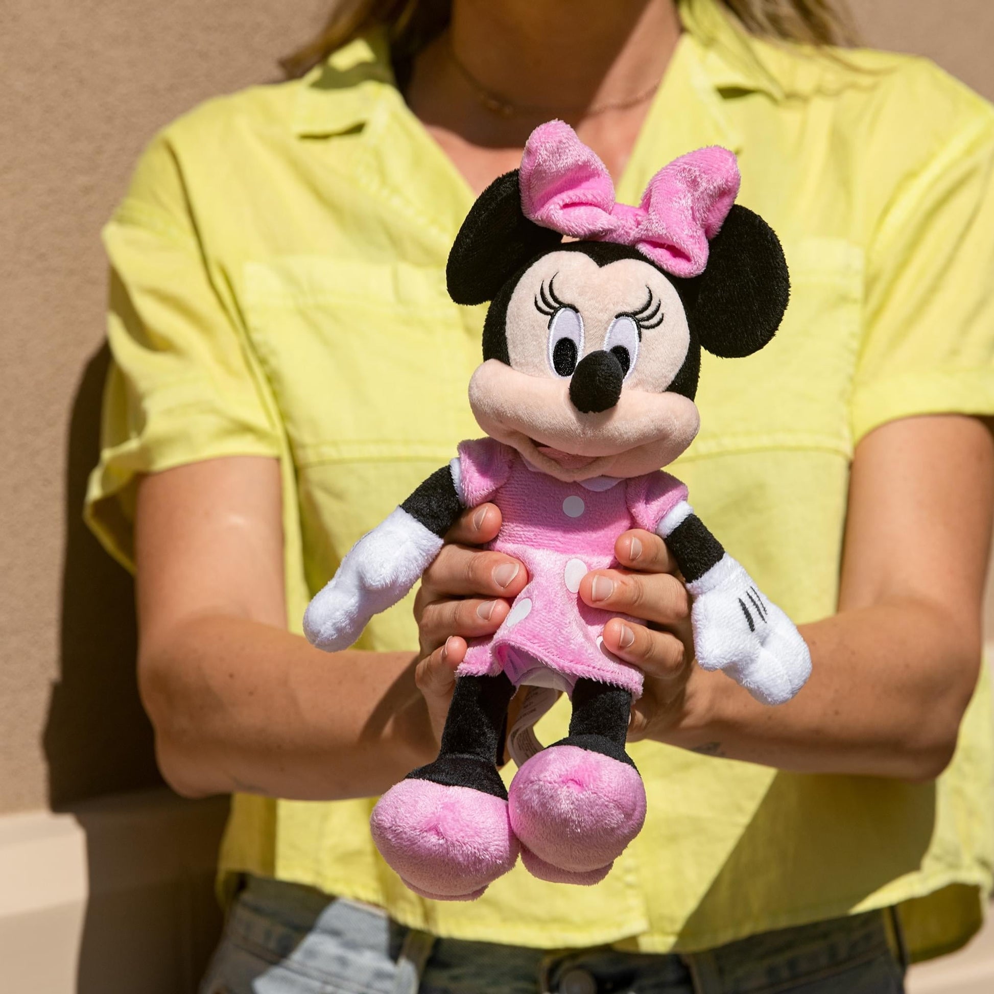 Disney Minnie Mouse Plush Doll 11" Pink Dress Stuffed Toy Girls