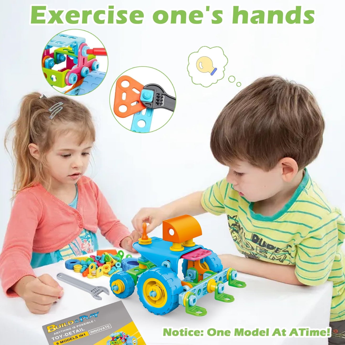 JBeeCtrl STEM Toys for 5 6 7 Year Old Boys Building Toys Blocks Kit Educational Toys Creative Learning Game Engineering Construction Set Christmas Birthday Gifts for 5 6 7 8 Year Old Boys