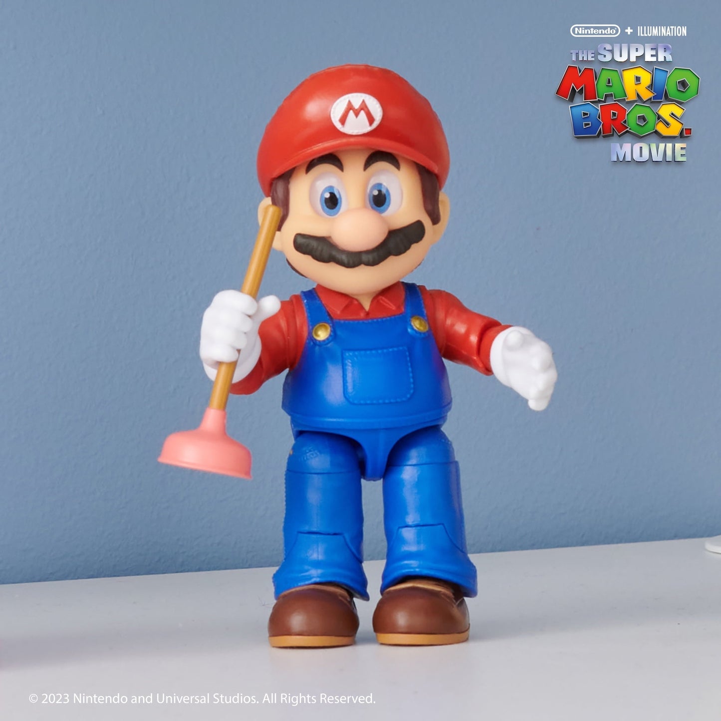 Super Mario Movie 5 inch Mario Action Figure with Plunger Accessory