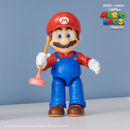 Super Mario Movie 5 inch Mario Action Figure with Plunger Accessory