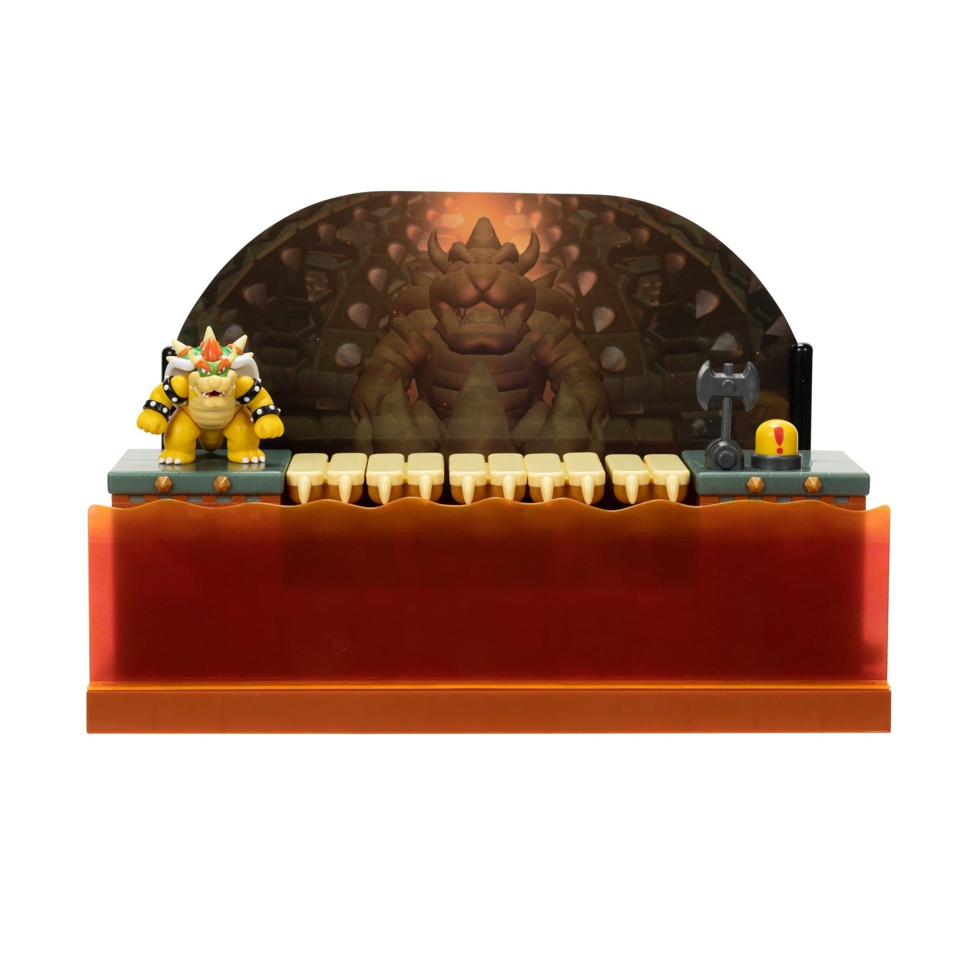 Nintendo 2.5 Inch Deluxe Bowser Battle Playset with Bowser Figure